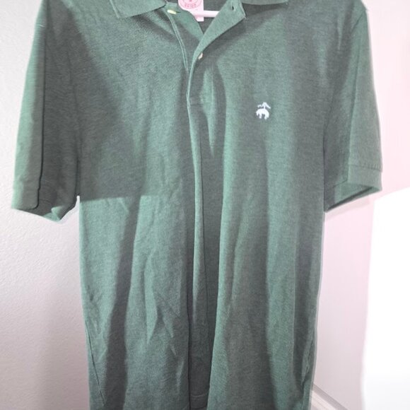 Brooks Brothers Supima Cotton Performace Polo Shirt Size Medium Olive Green - Picture 7 of 8